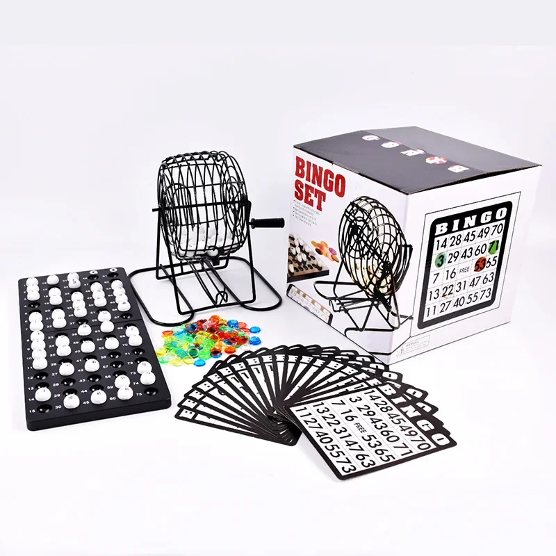 Party Games For Adults Large Group - Professional Steel Bingo Cage Set with
