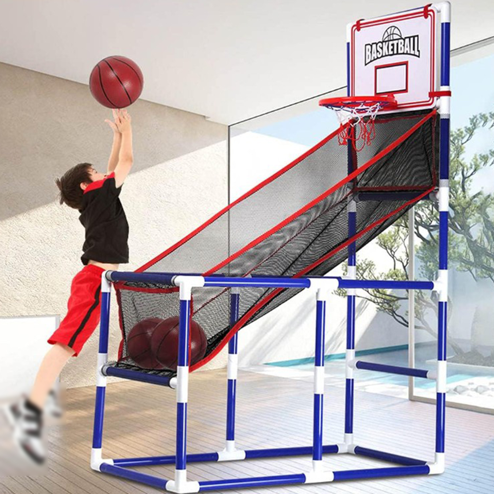 Party Games For 5 Year Olds Indoors - Arcade Basketball Game Set Adjustable Height