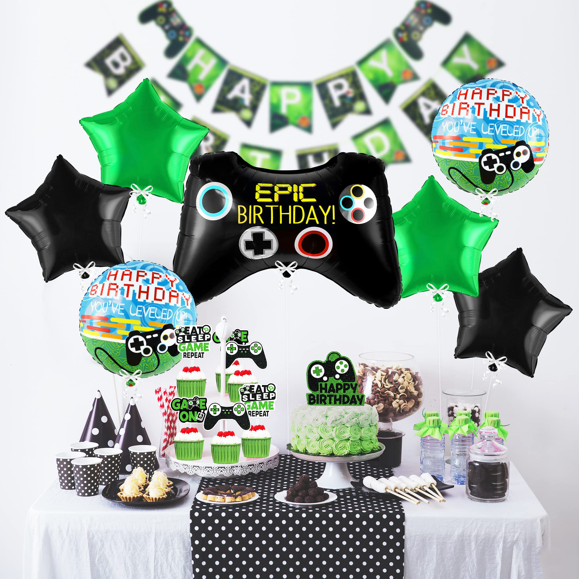 7pcs Video Game Mylar Balloons - Party Games Using Balloons recensione e prezzo