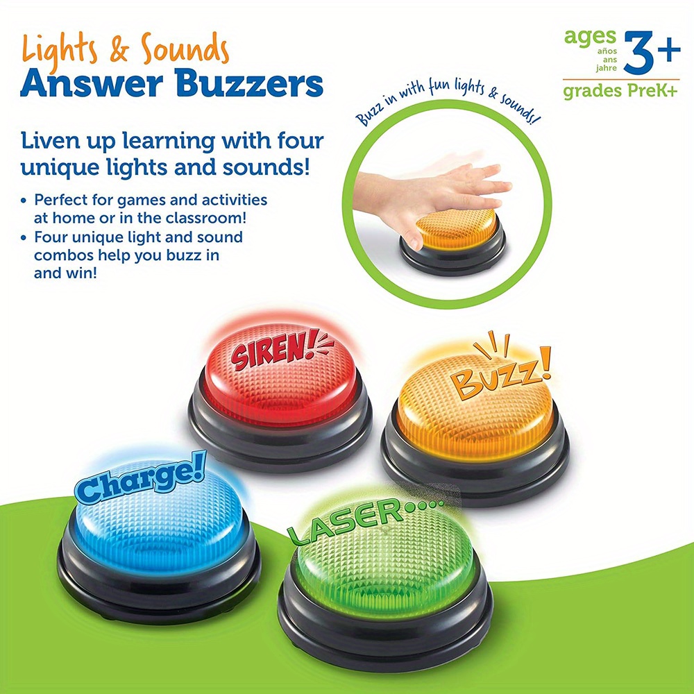 4pcs Lights and Sounds Buzzers - Party Family Games recensione e prezzo