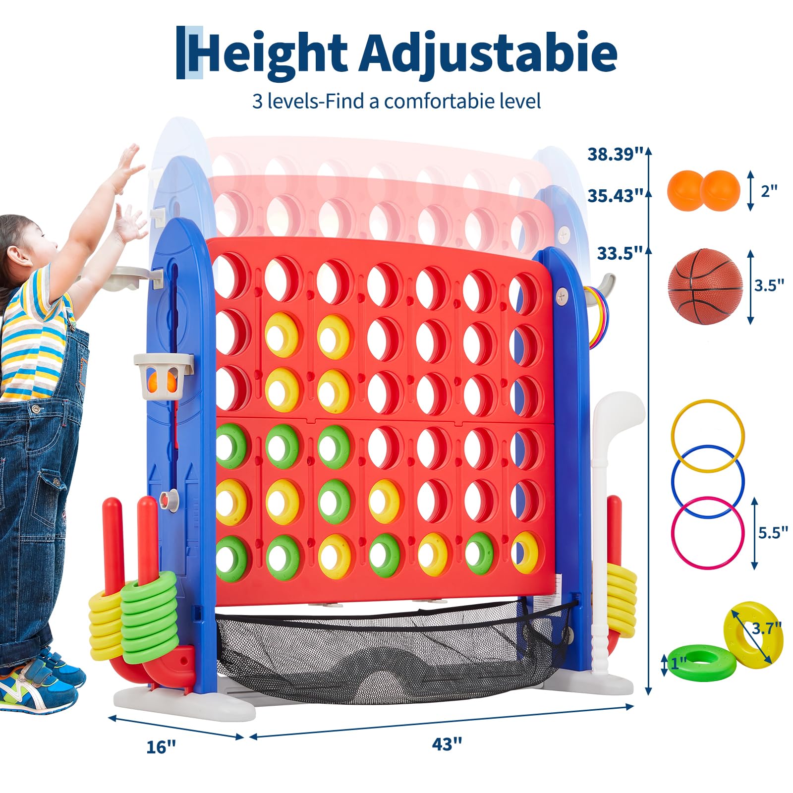 Adjustable Height Giant 4-to-S - Giant Connect Four recensione e prezzo