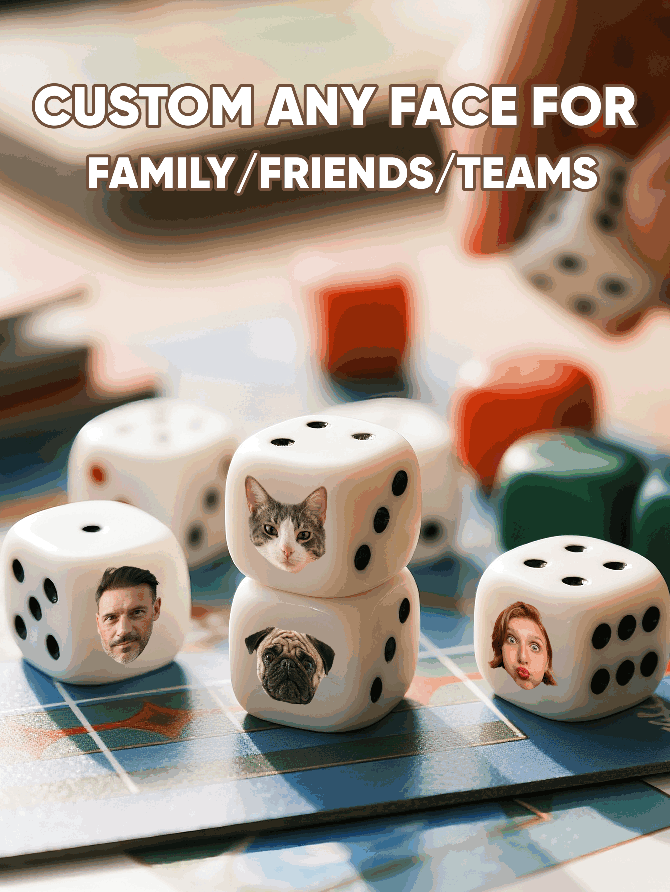 Custom Face Dice Personalized  - Party Family Games recensione e prezzo