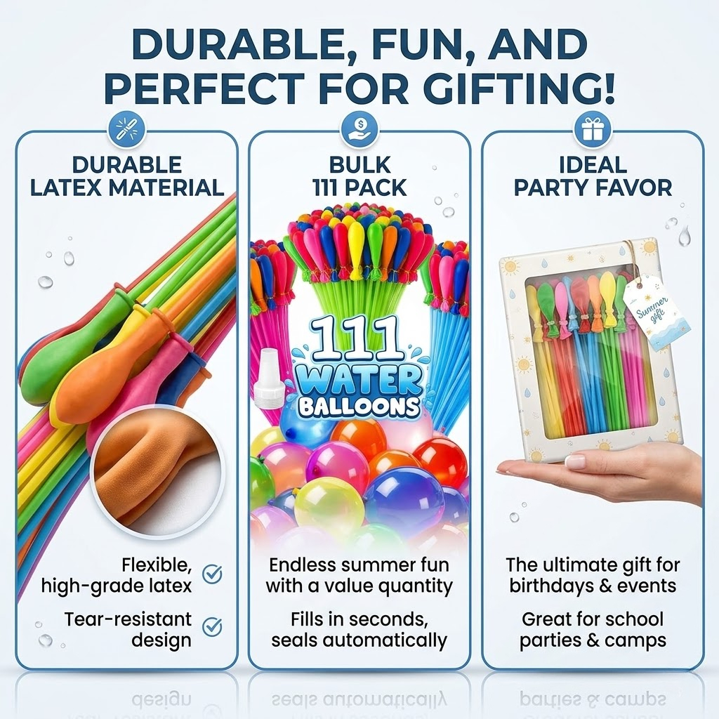111Pcs Quick Fill Water Balloo - Party Games Bomb recensione e prezzo