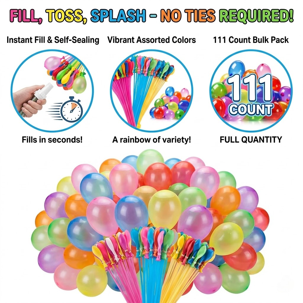 111Pcs Quick Fill Water Balloo - Party Games Bomb recensione e prezzo