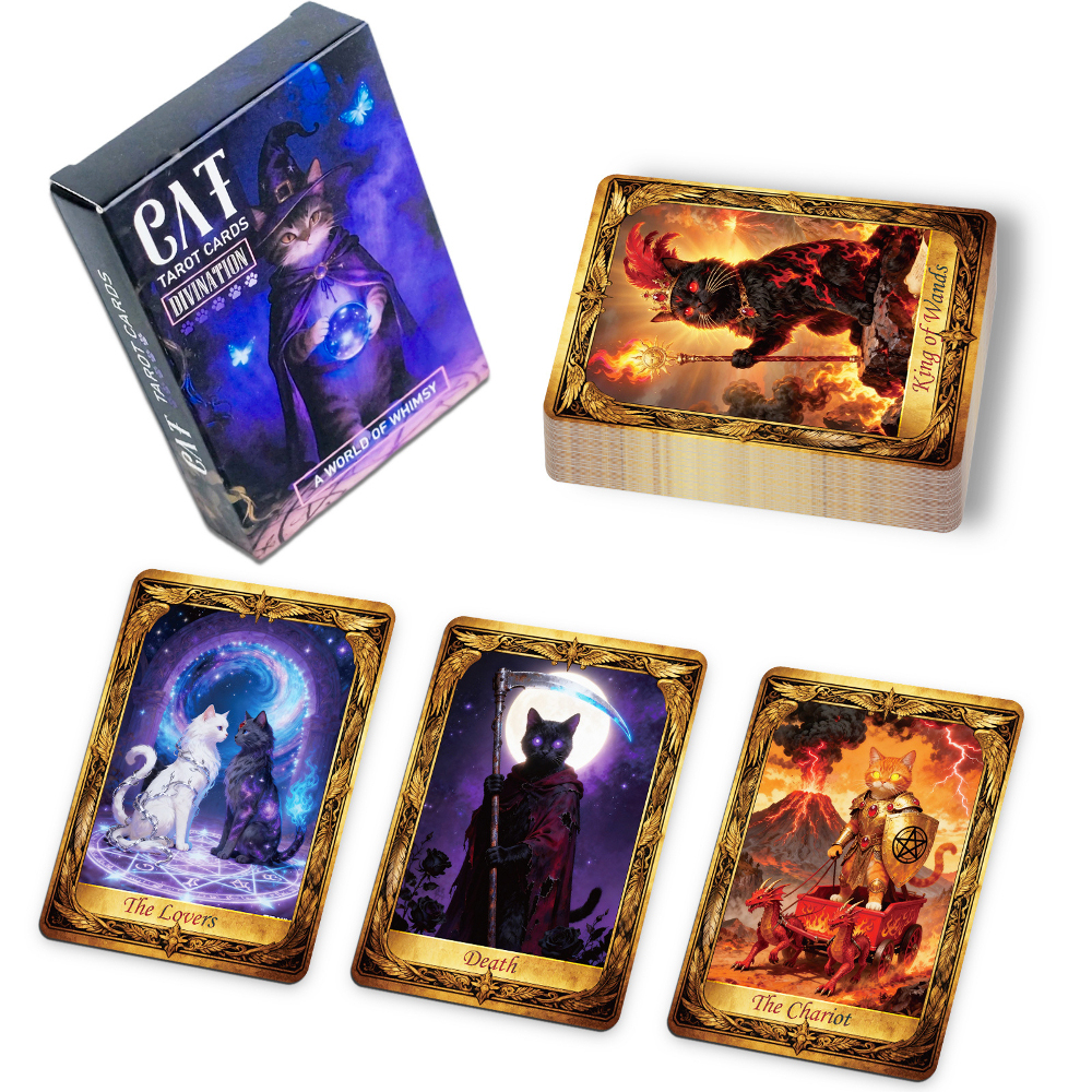 50PCS/Set Cute Cat Tarot Cards - Party Family Games recensione e prezzo