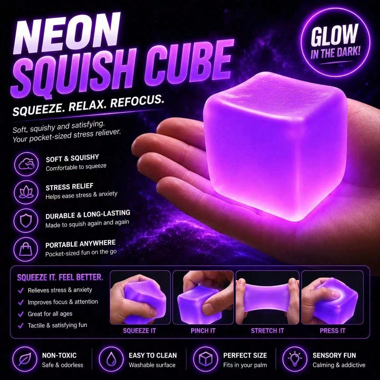 NeeDoh 1pc Random Color Nee Do - Party Family Games recensione e prezzo