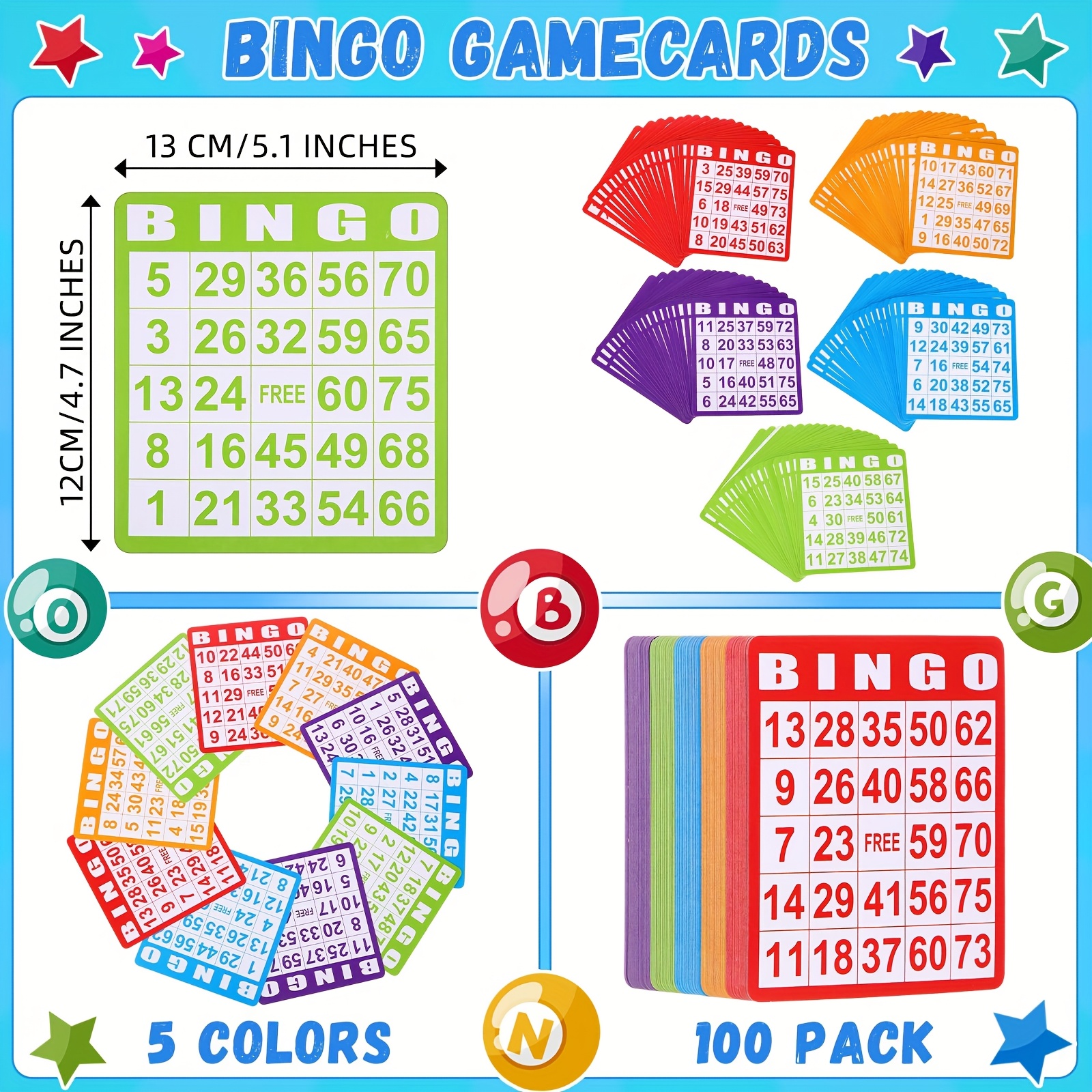 Set of 148 Bingo Game Cards in - Party Family Games recensione e prezzo