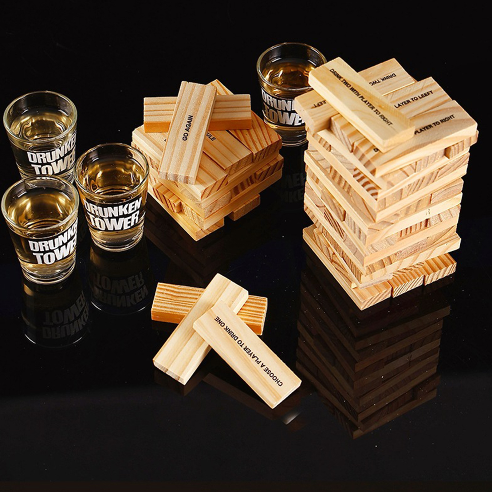 Wooden Stacking Drinking Game  - Party Games Adults Drinking recensione e prezzo