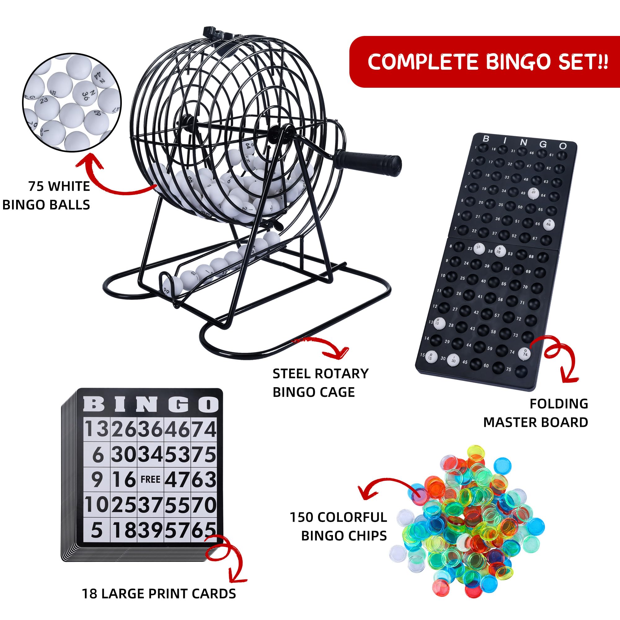 Bingo Game Set for Adults and  - Party Games For Adults Large Group recensione e prezzo